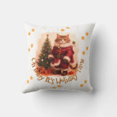 Cute Kitty Chat Coussin de Noël (Verso)
