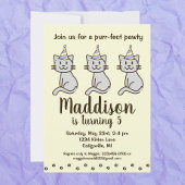 Cute Kitty Chat Invitation Anniversaire