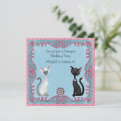 Cute Kitty Chat Invitation d'anniversaire pour les (Debout devant)