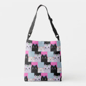 Cute Kitty Chats Crossbody Sac (Dos)