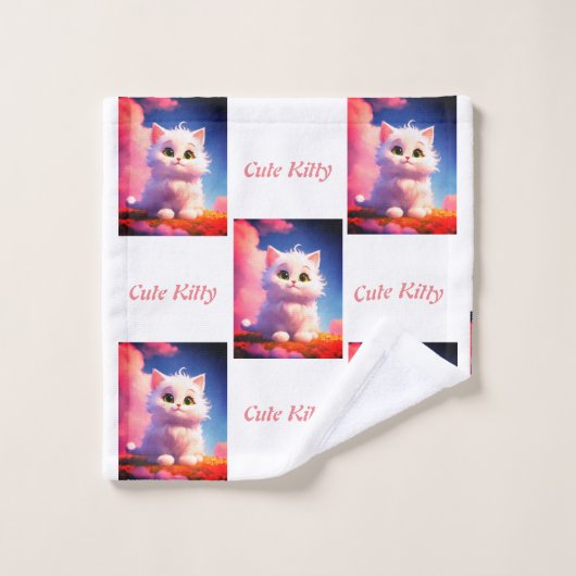 Cute Kitty Cloud (Gant de toilette)