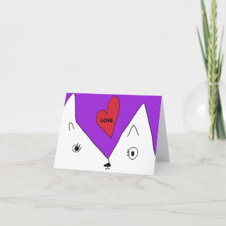 Cute Kitty envoie un Carte pour notes d'amour