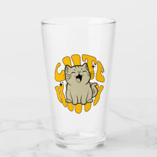 Cute Kitty Glazen Beker