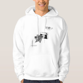Cute Kitty Illustration – Adorable & Soft Aestheti Hoodie