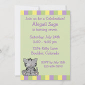 Cute Kitty Invitation Anniversaire (Devant)