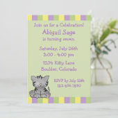 Cute Kitty Invitation Anniversaire (Debout devant)