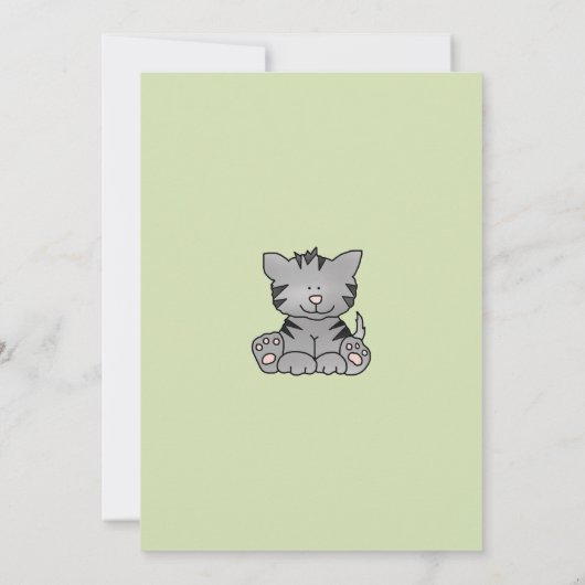 Cute Kitty Invitation Anniversaire (Dos)