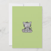 Cute Kitty Invitation d'anniversaire pour les fill (Dos)