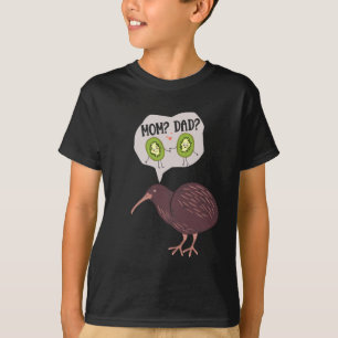 Cute Kiwi Bird Family Humor Nieuw-Zeeland T-shirt