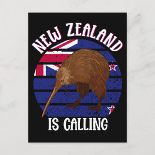 Cute Kiwi Bird Nieuw Zeeland Reis Briefkaart