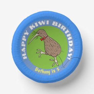 Cute kiwi cartoon blije verjaardag bord