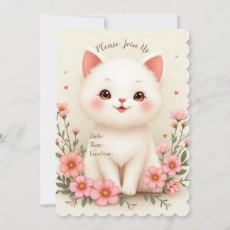 Cute Kleine Kittige Kat Kaart