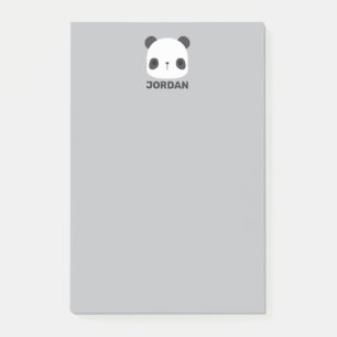 Cute Kleine Panda Beer met Gepersonaliseerde Naam Post-it® Notes