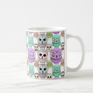 Cute Kleine Uilen in Pasteltinten Koffiemok