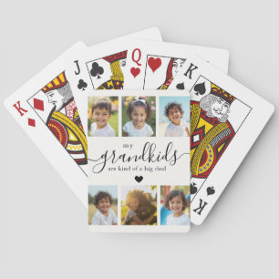 Cute kleinkinderen fotocollage voor oma pokerkaarten