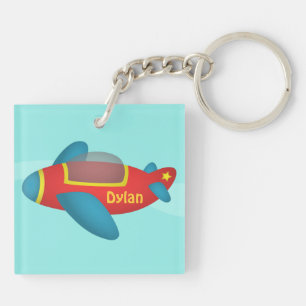 Cute Kleurrijk Vliegtuig Straalvliegtuig voor Kind Sleutelhanger