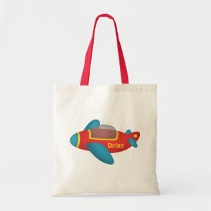 Cute Kleurrijk Vliegtuig Straalvliegtuig voor Kind Tote Bag