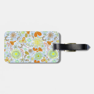 Cute kleurrijke naadloze bloempatroon werp kussen bagagelabel