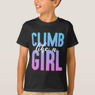 Cute Klimmende Meisje T-shirt Rots Klimmen Feest C