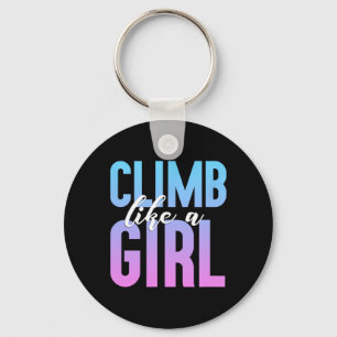 Cute Klimmende Meisje T-shirt Rots Klimmen Feest C Sleutelhanger