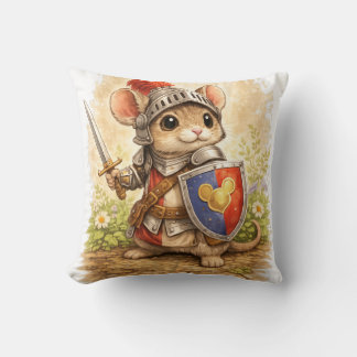Cute Knight Mouse Kawaii Fantasy Animal Brave Litt Kussen