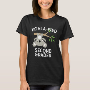 Cute Koala 2e graad Pun Koalafied Second Grader T-shirt