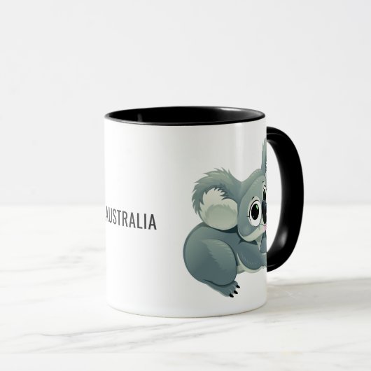 Cute Koala aangepaste tekst mokken (Voorkant rechts)