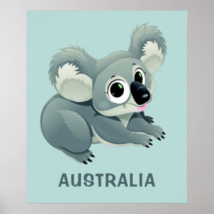 Cute Koala aangepaste tekst poster
