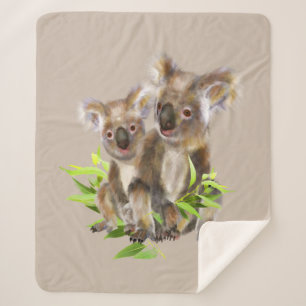 Cute Koala Australian Beer Wildlife Animal Natuur Sherpa Deken