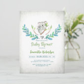 Cute Koala Baby Shower Invitation (Debout devant)