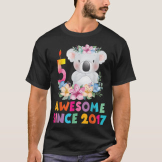 Cute koala bear 5 years birthday outfit for boys g t-shirt
