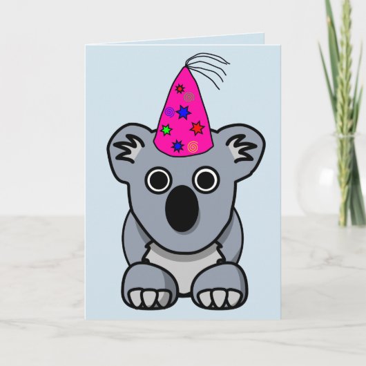 CUTE KOALA BEAR CARTES DE SALUT D'ANNIVERSAIRE (Devant)