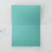 CUTE KOALA BEAR HORIZONTAL GREETING CARTE (Intérieur)