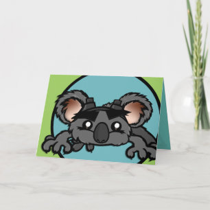 CUTE KOALA BEAR HORIZONTAL GREETING CARTE