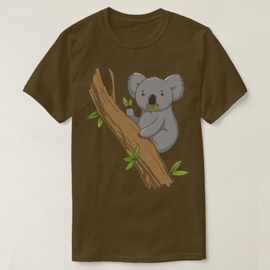 Cute Koala Beer - Australia Animals Eucalyptus Koa T-shirt (Design voorkant)