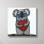 Cute Koala Beer Canvas Afdruk (Voorkant)