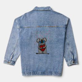 Cute Koala Beer Denim Jacket