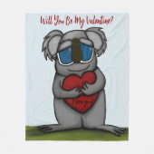 Cute Koala Beer Fleece Deken (Voorkant)