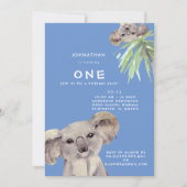 Cute Koala Beer Hang uit met Blauw Kaart (Voorkant)