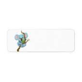 Cute koala Beer Hanging on Tree Branch Etiket (Voorkant)