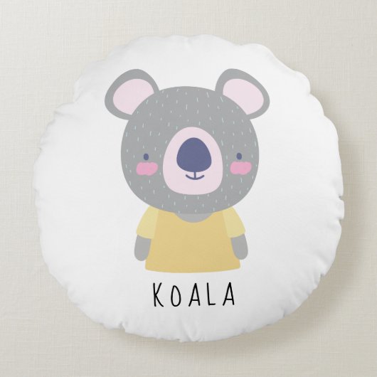 Cute Koala Beer Illustratie -  Rond Kussen (Voorkant)