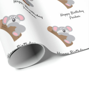  Cute Koala Beer Kinderen Birthday Gift Cadeaupapier