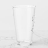 Cute Koala Beer Line Illustration Custom Name Glas (Rechts)