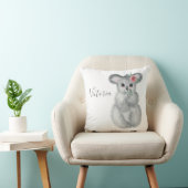 Cute Koala Beer Name Floral Modern Simple Kussen (Stoel)