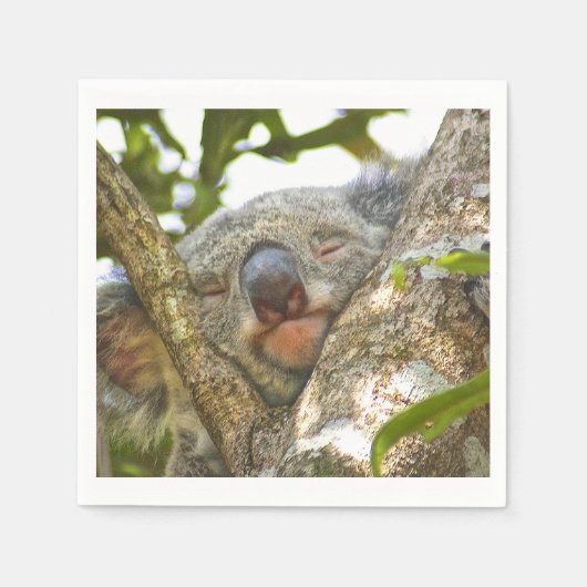 Cute Koala Beer Napkins Servetten (Voorkant)