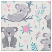 Cute Koala Beer Pattern Stof (Close Up)