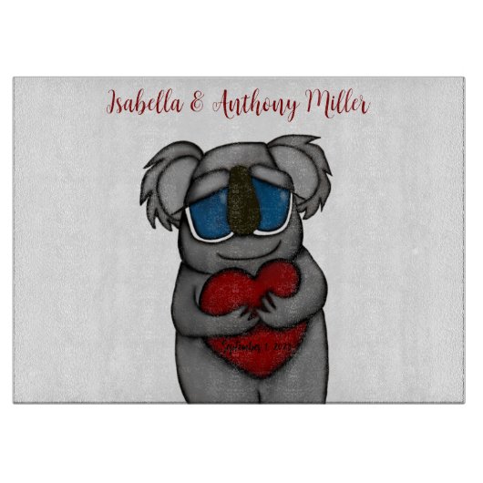 Cute Koala Beer Snijplank (Voorkant)