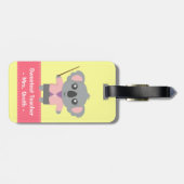 Cute Koala Beer Teacher Appreciation Persoonlijk Bagagelabel (Achterkant horizontaal)