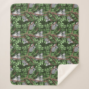 Cute Koala Beren Sherpa Blanket Deken