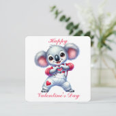 Cute Koala - Carte Saint Valentin (Debout devant)
